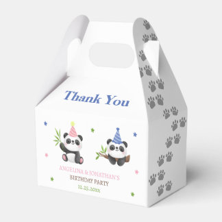 Panda Boy and Girl Joint Birthday  Geschenkschachtel