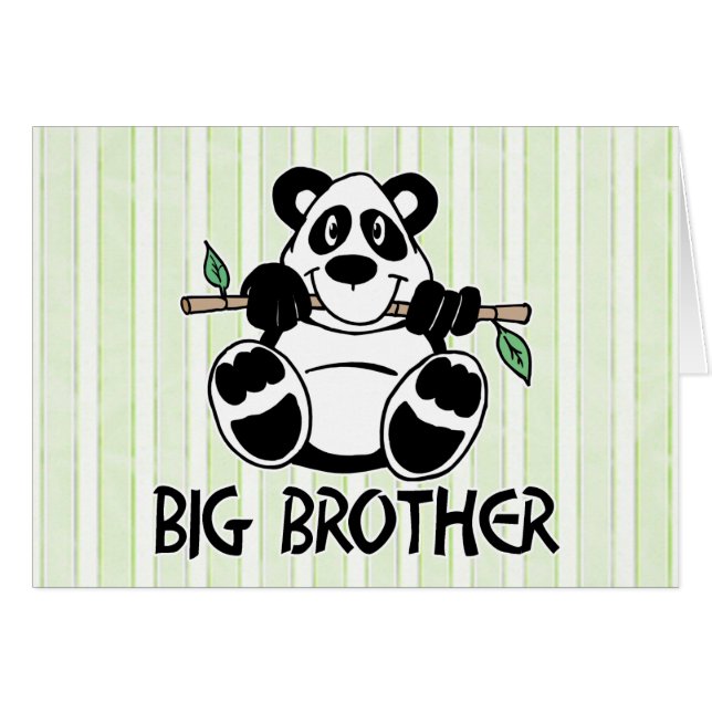 Panda Boy Big Brother Blank Card (Vorderseite (Horizontal))