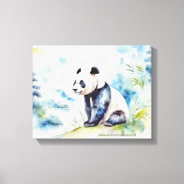 Panda bringt viel Glück Leinwanddruck (Vorderseite)