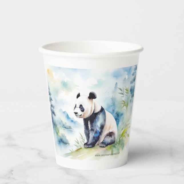 Panda bringt viel Glück Pappbecher (Vorderseite)