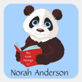 Panda Buchzeichen Sticker lesen