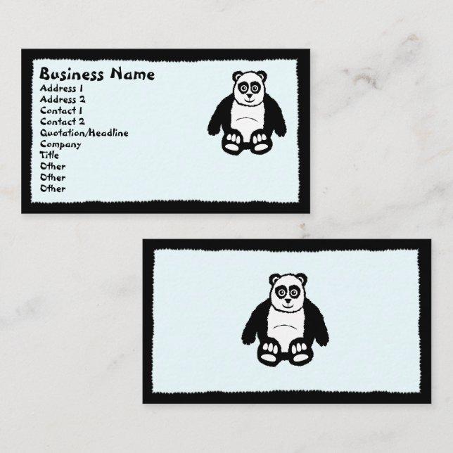 Panda Business Cards Visitenkarte (Vorne/Hinten)