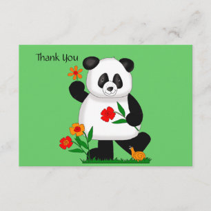 Panda Carte de remerciements