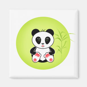 Panda, Cartoon, Kinder Magnet