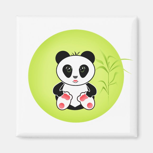 Panda, Cartoon, Kinder Magnet (Vorne)