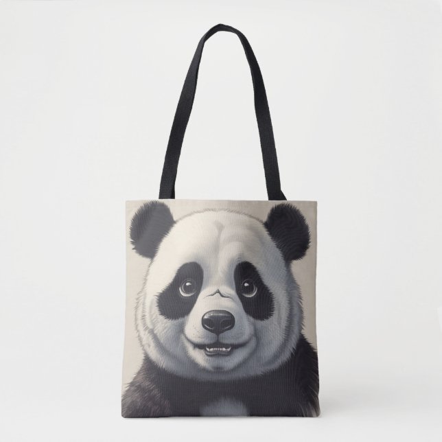 Panda Cartoon Zeichne Kunst Tasche (Vorderseite)