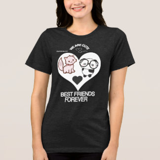 PANDA CAT Fun Niedlich Tri-Blend Shirt