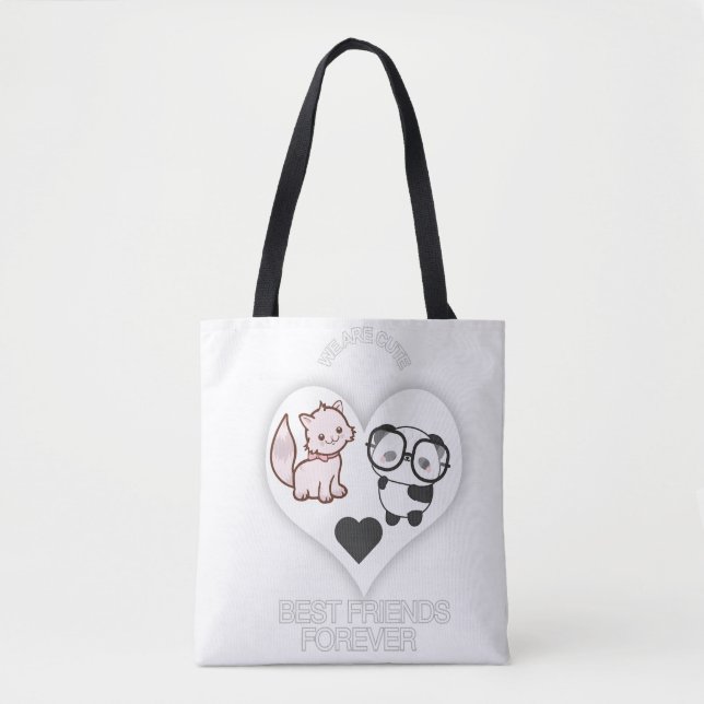 PANDA CAT macht Spaß niedlich Tasche (Vorderseite)