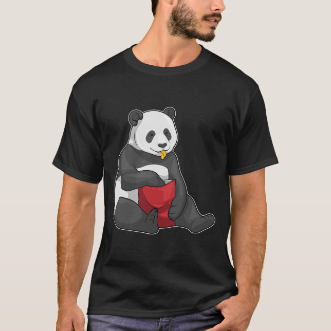 Panda Chips Beutel T-Shirt (Vorderseite)