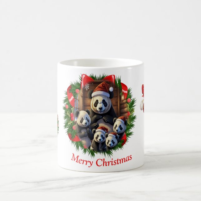Panda Christmas Kaffeetasse (Mittel)