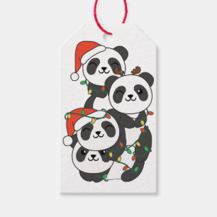 Panda Christmas Tree Weihnachtsanimals Pandas Geschenkanhänger
