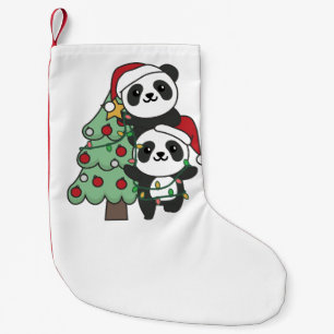 Panda Christmas Tree Weihnachtsanimals Pandas Kleiner Weihnachtsstrumpf