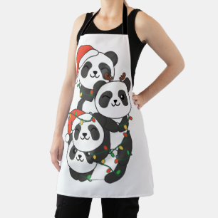 Panda Christmas Tree Weihnachtsanimals Pandas Schürze