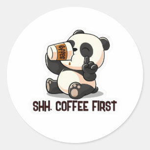 Panda Coffee First Aufkleber