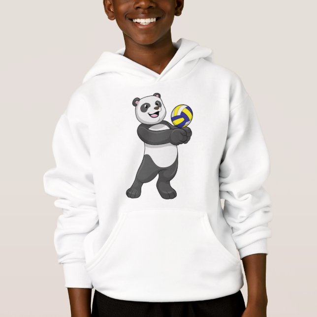 Panda comme joueur de volleyball avec volleyball (Devant)