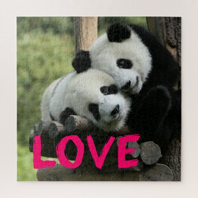 Panda Couple Puzzle Personalize (Vertikal)