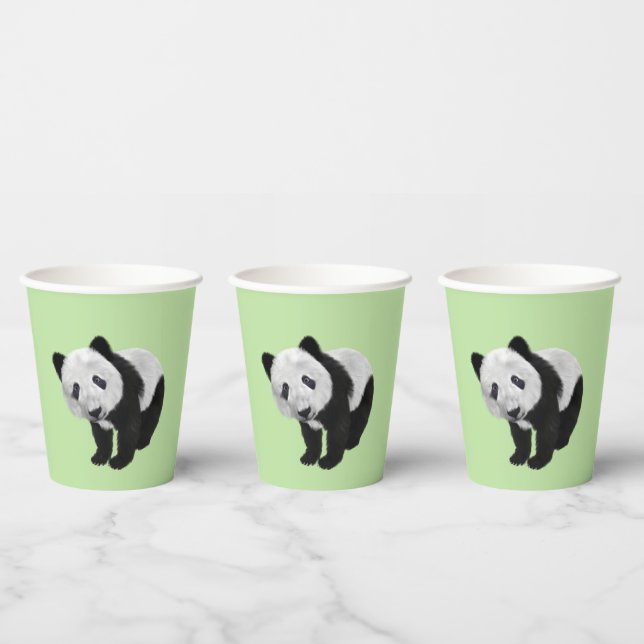 Panda Cub Green Pappbecher (Multi)