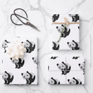 Panda Cub Tote Bag Geschenkpapier Set
