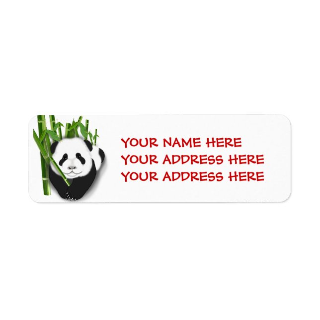 panda cubwithbamboo1, IHR NAME HIER IHRE ADDRES .. (Vorne)
