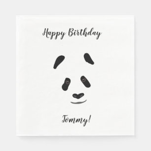 Panda Custom Birthday Serviette