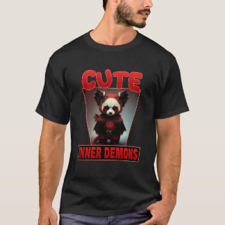 Panda Cute Inner Demons Devil Costume Pandas T-Shirt