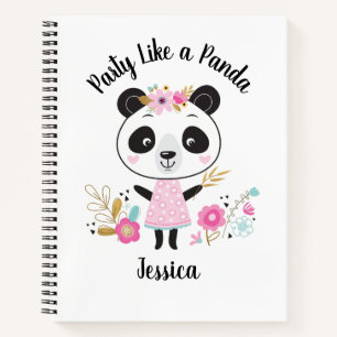 Panda Cute Pink Notizbuch