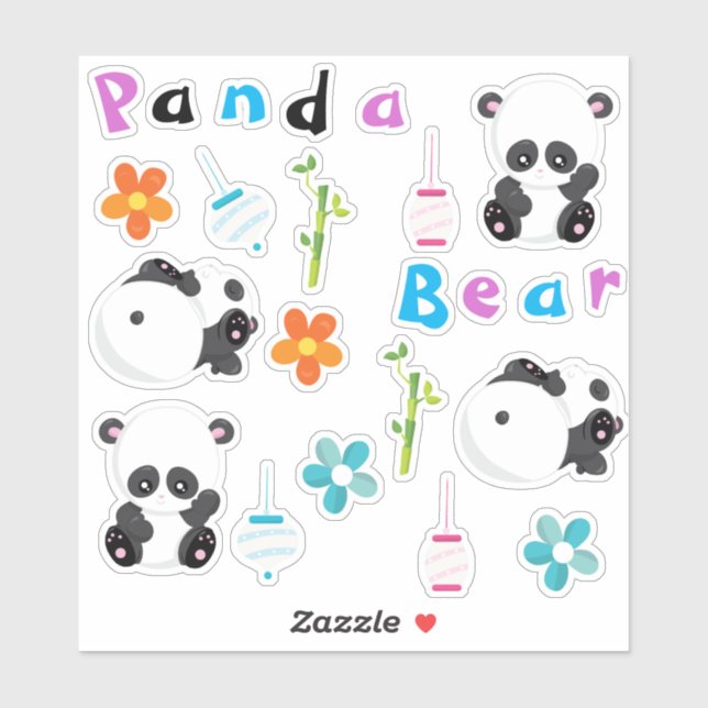 Panda Cutness Aufkleber (Blatt)