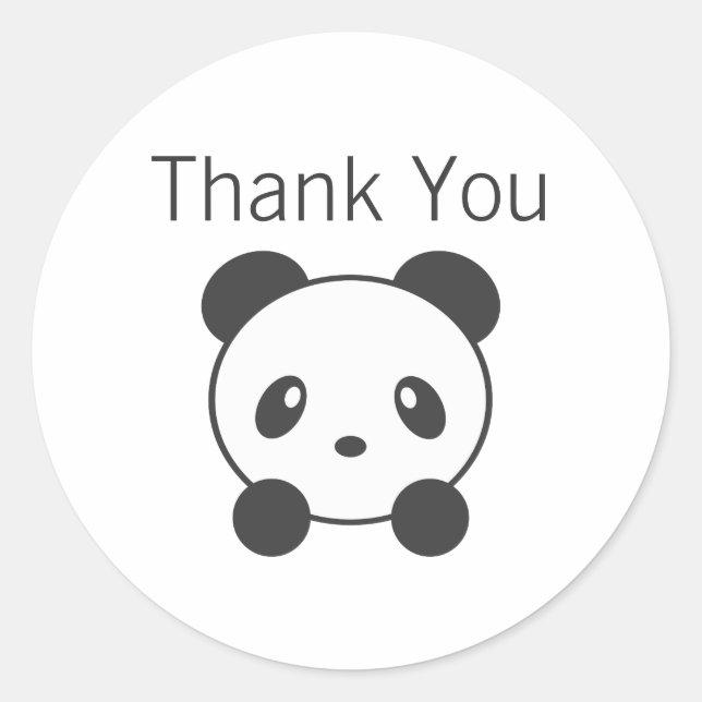 Panda danke Ihnen Aufkleber (Vorderseite)