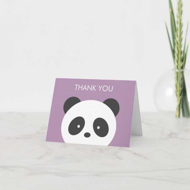 Panda danken Ihnen zu kardieren Dankeskarte (Vorderseite)