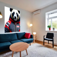 Panda dans Firefighter | AI Art Poster