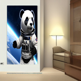 Panda dans l'espace | AI Art Poster