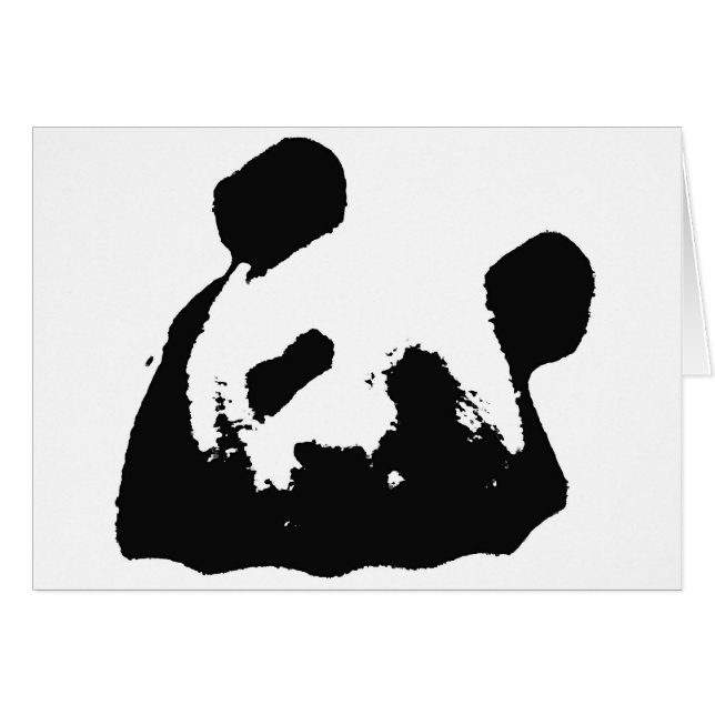 Panda d'art noir blanc (Devant horizontal)