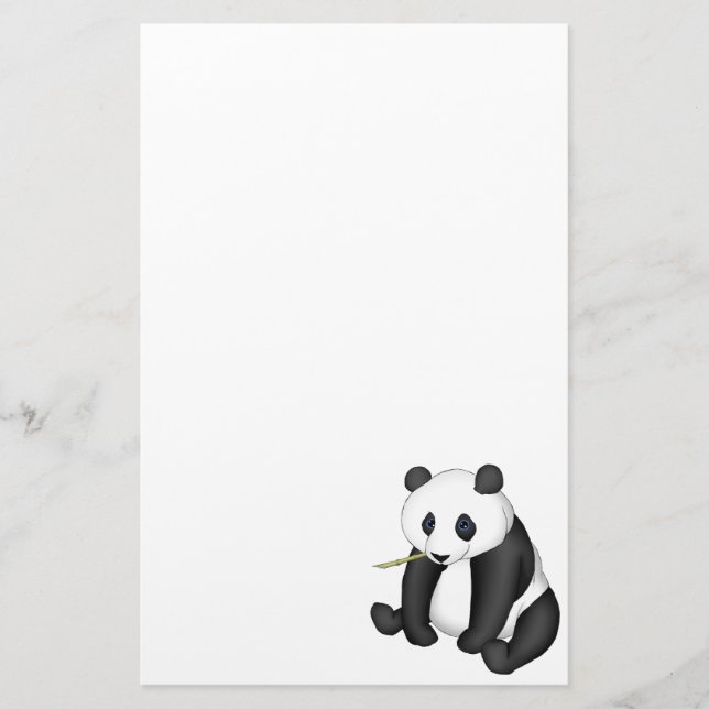 Panda, der Bambus isst Briefpapier (Vorderseite)