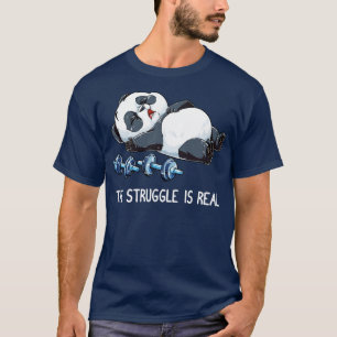 Panda Der Kampf ist echt für Männer Frauen Mädchen T-Shirt