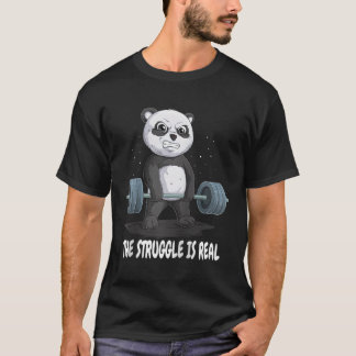 Panda der Kampf ist eine echte Gewichtszunahme Fit T-Shirt