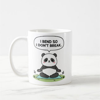 Panda-Design „Ich biege mich, damit ich nicht brec Kaffeetasse