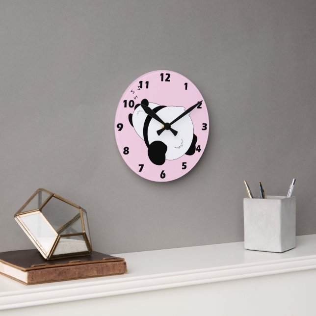 Panda Design Runde Wanduhr (Büro)