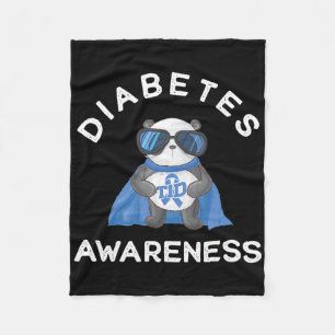 Panda Diabetic Typ 1 Diabetes Awareness Support K Fleecedecke