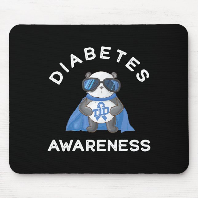 Panda Diabetic Typ 1 Diabetes Awareness Support K Mousepad (Vorne)