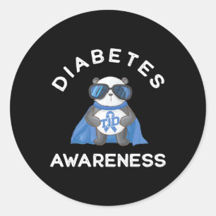 Panda Diabetic Typ 1 Diabetes Awareness Support K Runder Aufkleber