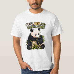 Panda-Diät-Challenge Vater-Tag-Shirt T-Shirt