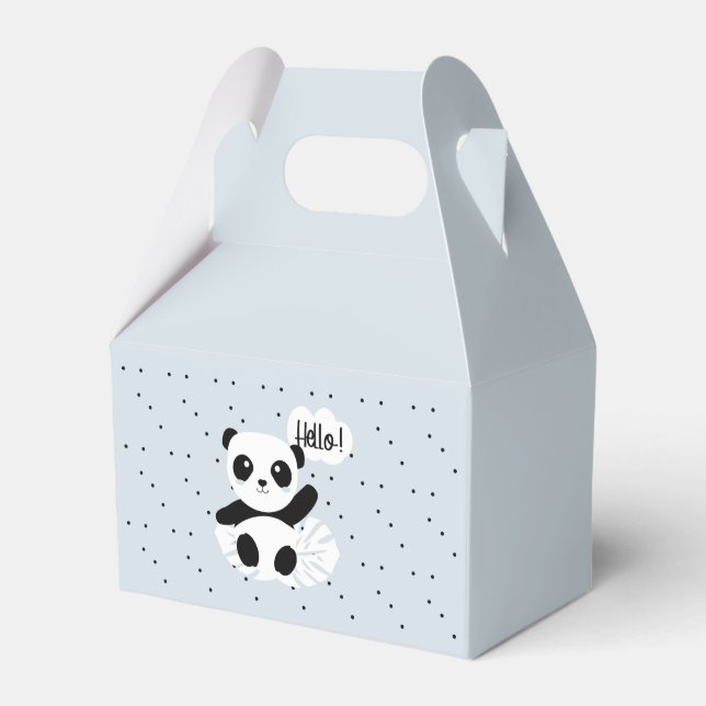 Panda dice Hola Geschenkschachtel (Vorderseite)