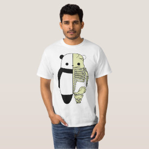 Panda-Dichotomie: Das Lebendige und die Knochen T-Shirt