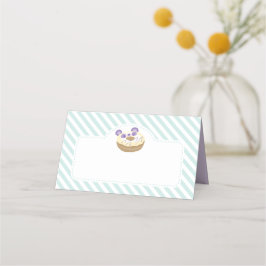 Panda Donut Bäckerei Lila und grün Platzkarte