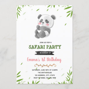Panda douche invitation fête
