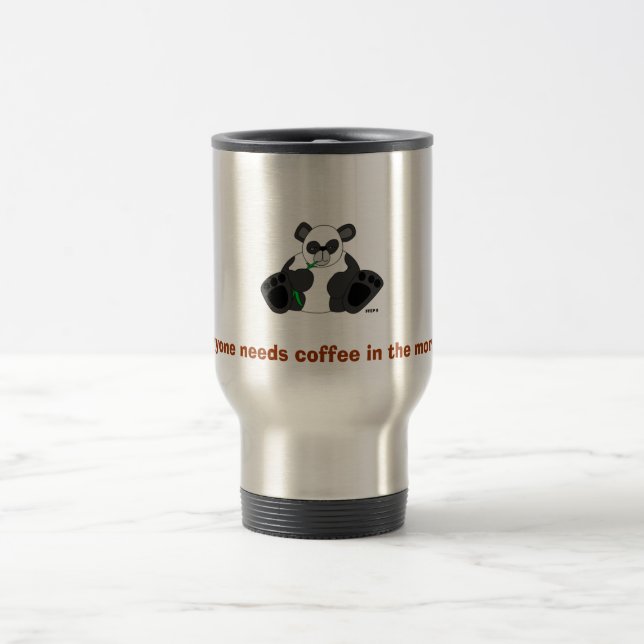 panda_drawing_st5, jeder benötigt Kaffee in… Reisebecher (Mittel)