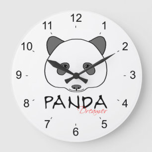 Panda Dreamer Große Wanduhr