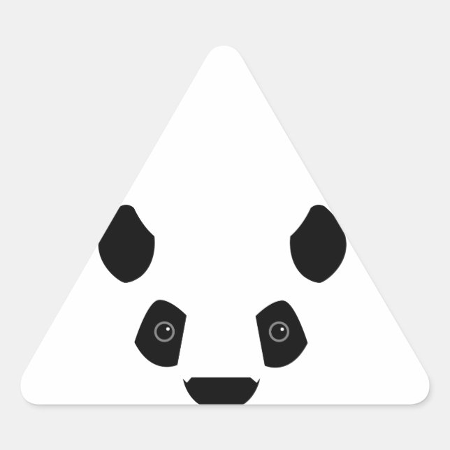 Panda Dreieckiger Aufkleber (Vorderseite)