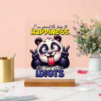 Panda drôle avec sarcasme mot art