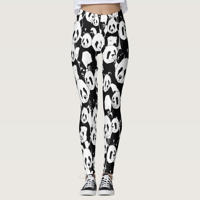 Panda-Druck Leggings (Vorderseite)